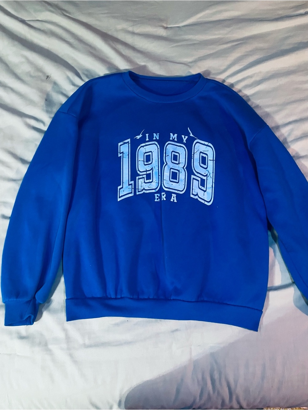 Taylor Swift Blue '1989' Graphic Crewneck Sweatshirt